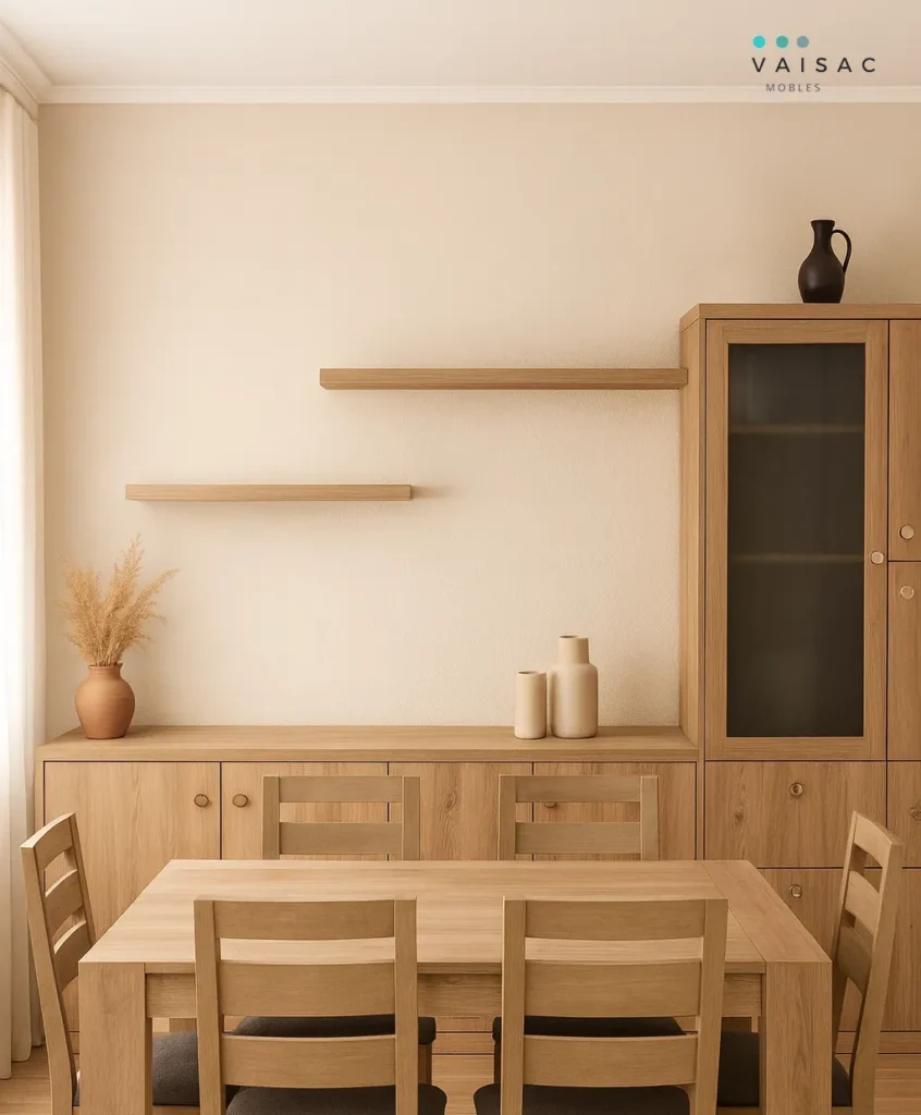 comedor mesa y aparador roble miel vaisac mobles