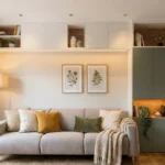 salon mueble altillo blanco verde vaisac mobles 2