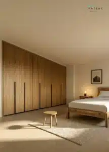 vaisac mobles armario frente largo roble tiradores negros