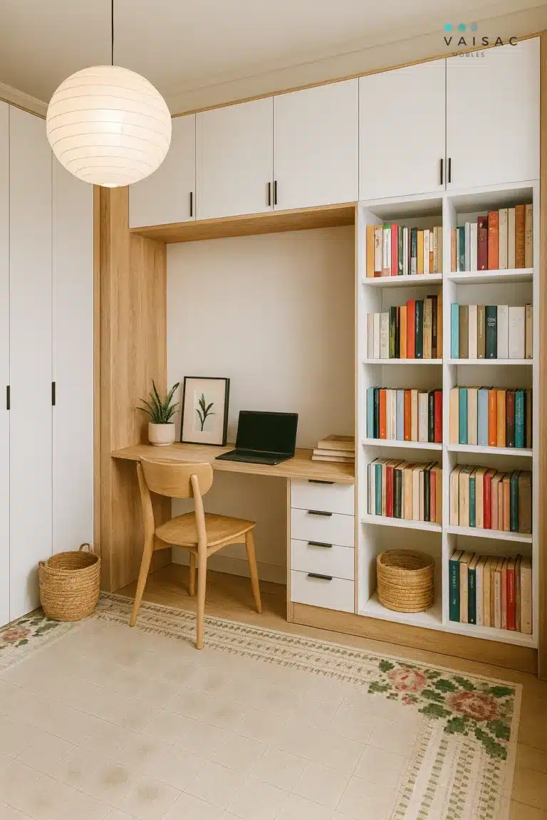 vaisac mobles zona estudio estanteria biblioteca a medida