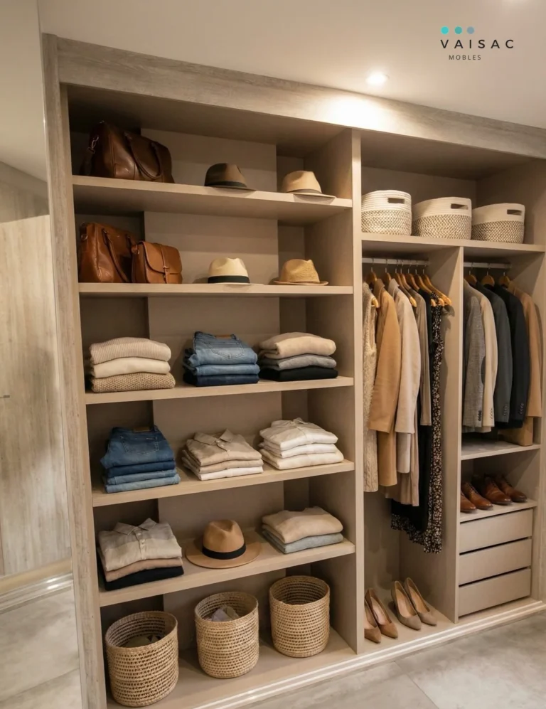 Vestidor pequeño en 4 m²